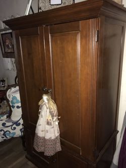 Solid Wood mahogany tv Armoire hutch
