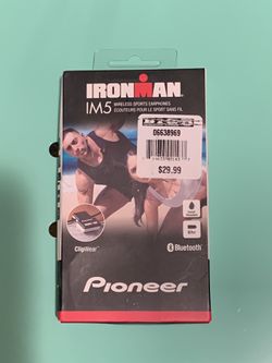 PIONEER Ironman Sweat-Resistant Wireless Bluetooth Sport In-Ear Headphones 