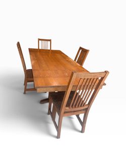Dining room table and four chairs set