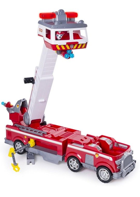 PAW Patrol Camión de bomberos Ultimate Rescue con extensible de 2 pies Escalera alta, para personas de 3 años y más.