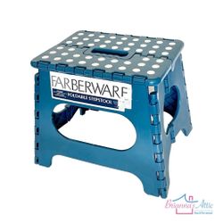 Farberware Super Strong Foldable Step Stool for Adults and Kids, Dark Blue 10"