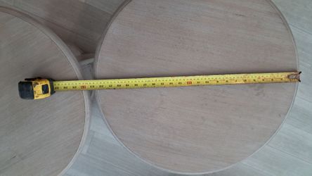 🪵 Matching Solid Hardwood End Tables – Set of 2 – 23" Diameter $125🪵