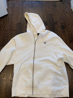 White Zip Up Jordan Hoodie