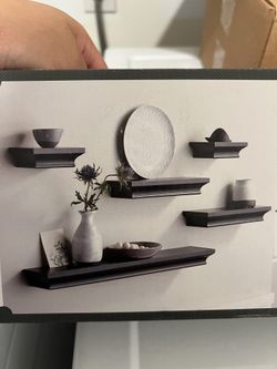 Project 62 Black Modern Wall Shelves $25