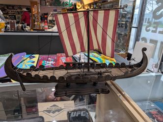 Billing Boats Oseberg Viking Ship Wooden Model Display Collectible Decor