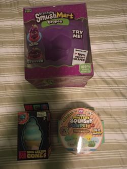 needoh ice cream dumpling and scented grape squishy bundle