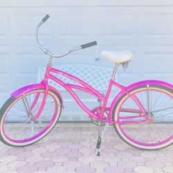 Beach Cruiser Bicycle - Bubblegum Pink