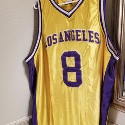 Mens Yellow Purple Los Angeles Lakers Nba 8 Jersey 