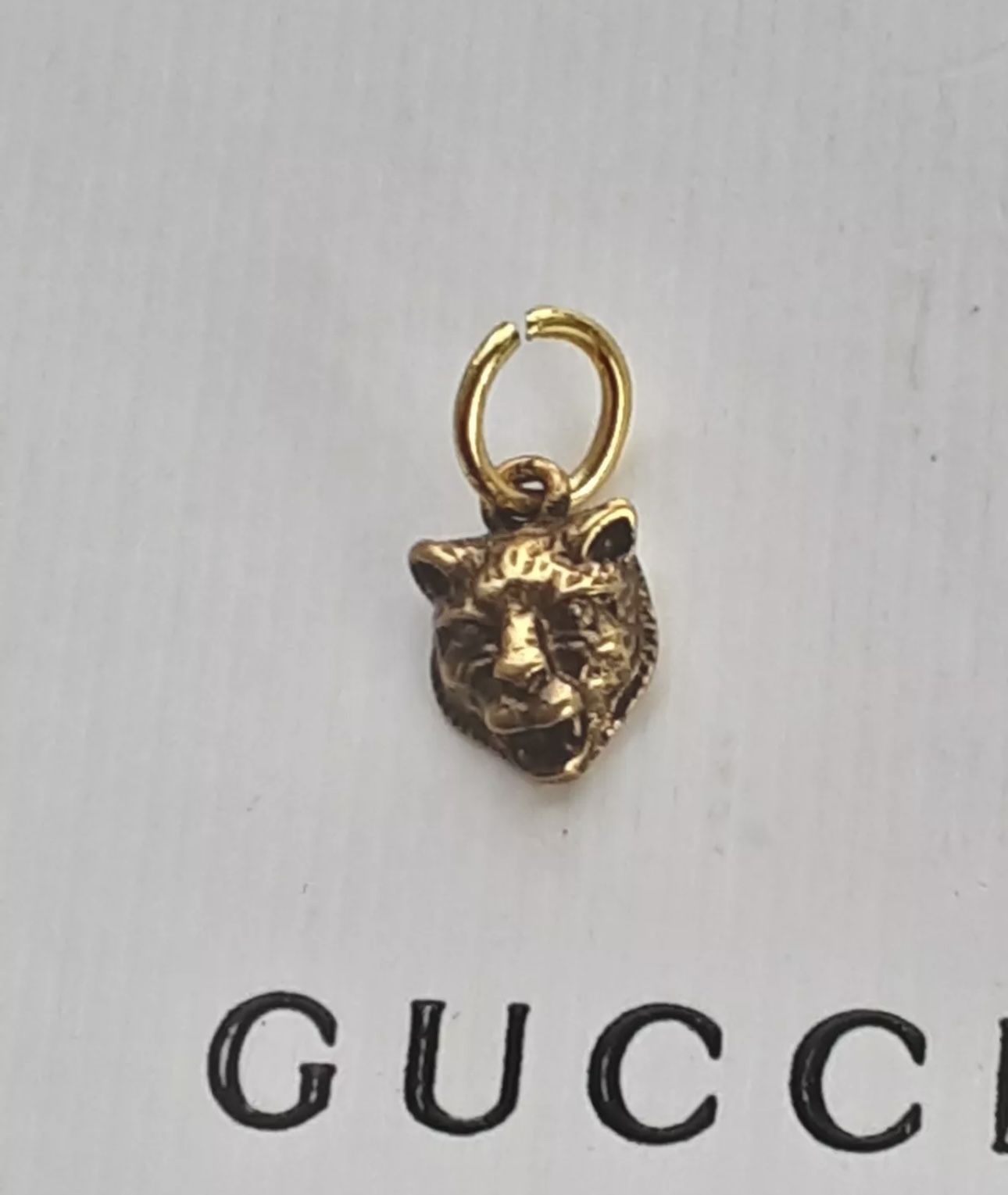 Vintage Gucci Tiger Goldtone Charm from Necklace