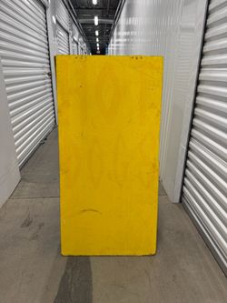 Yellow Painted Wooden Panel Board