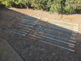 Lot of Used metal garden Stakes 5 ft