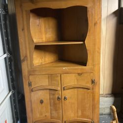 Solid Wood Corner Cabinet 