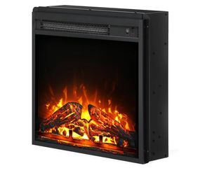 Electric Fireplace, in-Wall Recessed with Heater, Linear Wall Fireplace with Thermostat, Small Elect