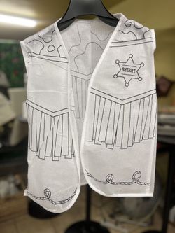 Color Your Own Western Fringe Design Sheriff Vests