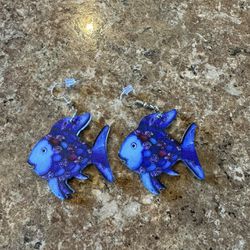 New Boutique Rainbow Fish Earrings Shipping Available 