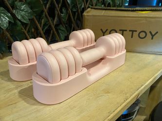 NEW! YOTTOY 4-in-1 2-5Lb. Adjustable Dumbbells, Pink