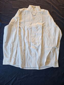 White tuxedo shirt size boys large