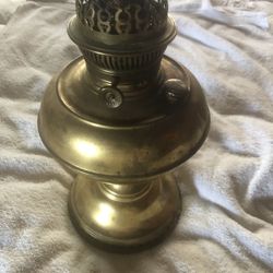 Antique Rayo Brass Kerosene Hurricane Lamp