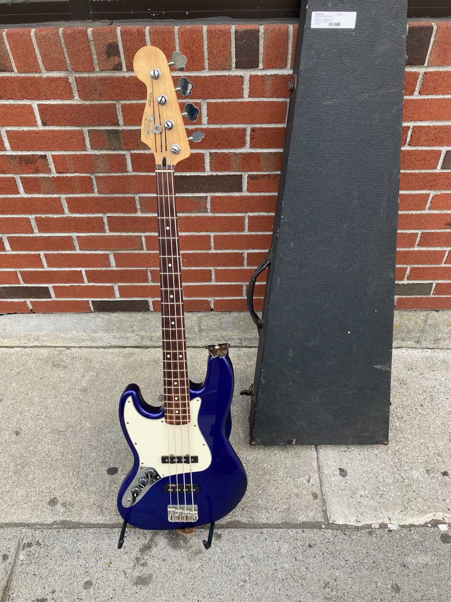 Fender Jazz Bass Guitar 1999 Left Handed 4 String Midnight Blue Bass Guitar
