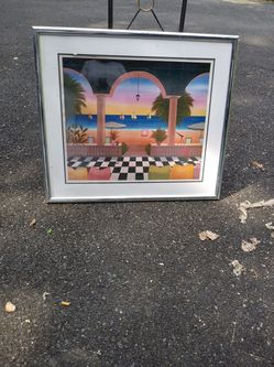 Beach Scene Framed Print