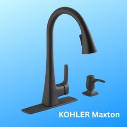 Kohler Maxton Touchless Pull-Down Kitchen Faucet with Soap and Lotion Dispenser, Model K-R26281-SD-BL