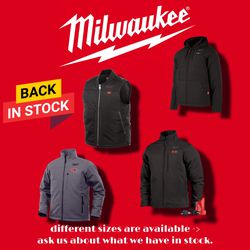 🚨‼️PRICES RANGE FROM $140-$200‼️🚨 NOW IN STOCK -> Milwaukee Heated Jackets, Sweaters, & Vests 