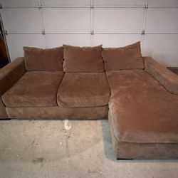 Brown Sectional Couch – Reversible Chaise