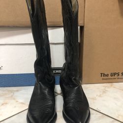 JUSTIN Black Cowboy Boots Women's Size 5