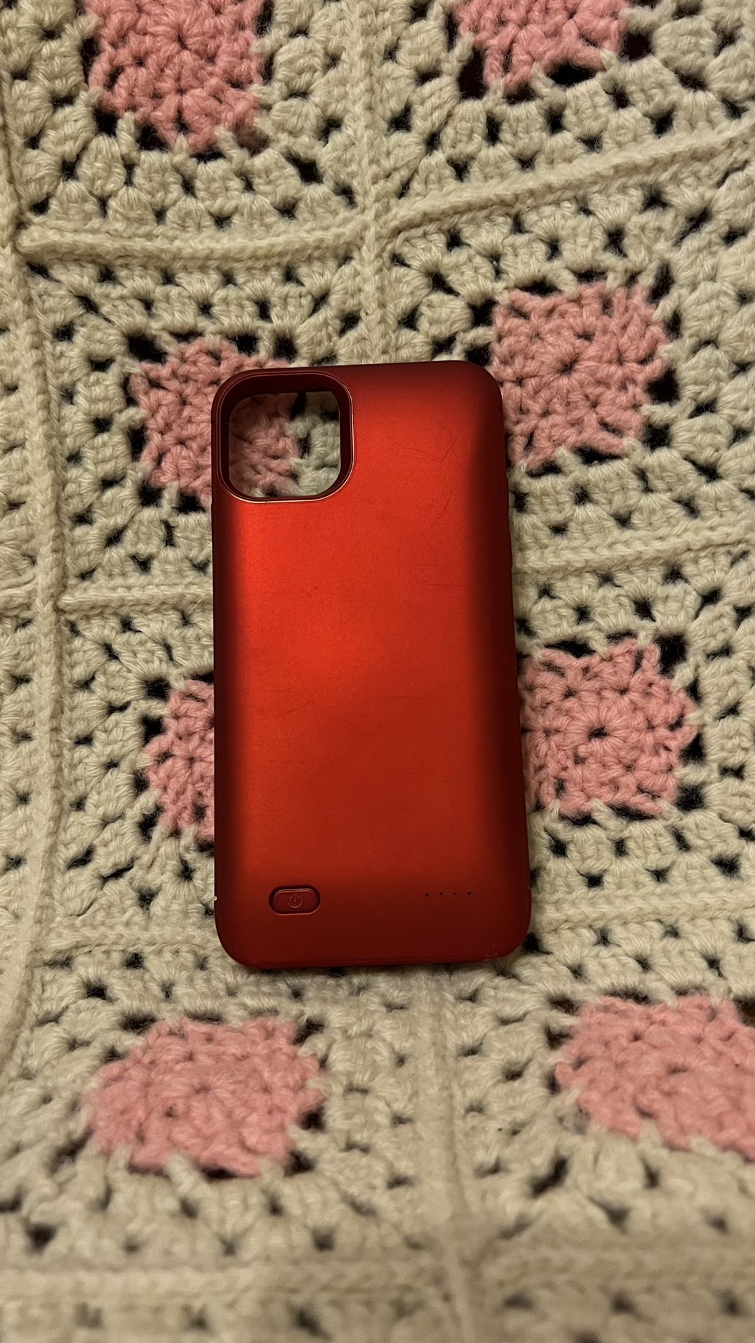 Red iPhone Chargeable Phone Case 