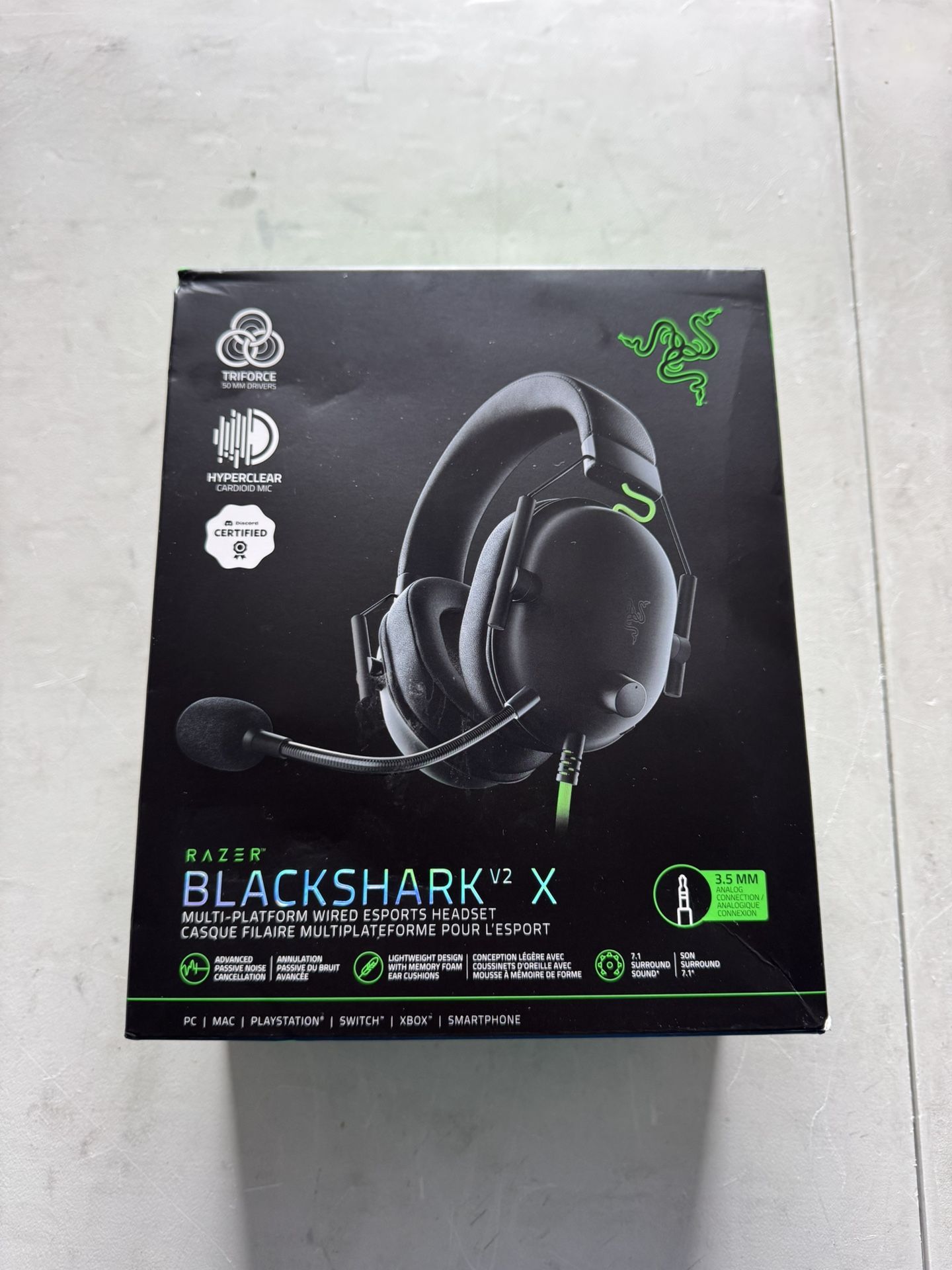 Razer Blackshark X Wired Gaming Headset (NEW)