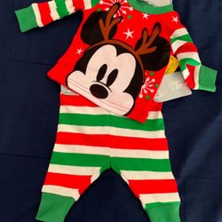 Mickey Mouse Christmas Baby Set 0/3 Months 