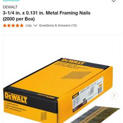 21 Degree 3 And A Quarter Inch Round Head DeWalt Framing Nails 