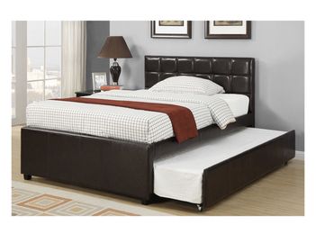 Full size Platform Bed w/ Twin Trundle “Mattress sold Separately”