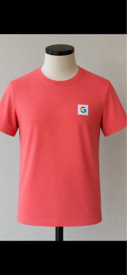 Google Logo Coral Crew Neck T-Shirt