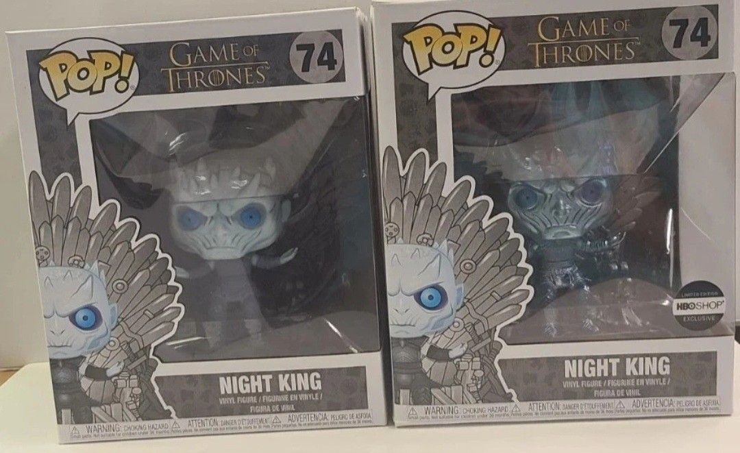 NEW 2 Funko POP 74 Game of Thrones - Night King on Throne Metallic & Regular HBO