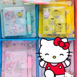New Hello Kitty & Friends Mini Notebook & Pen Sets - $3 Each