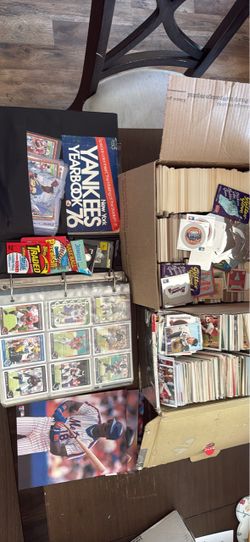 Large sports Card Collection with Binder and Yearbook