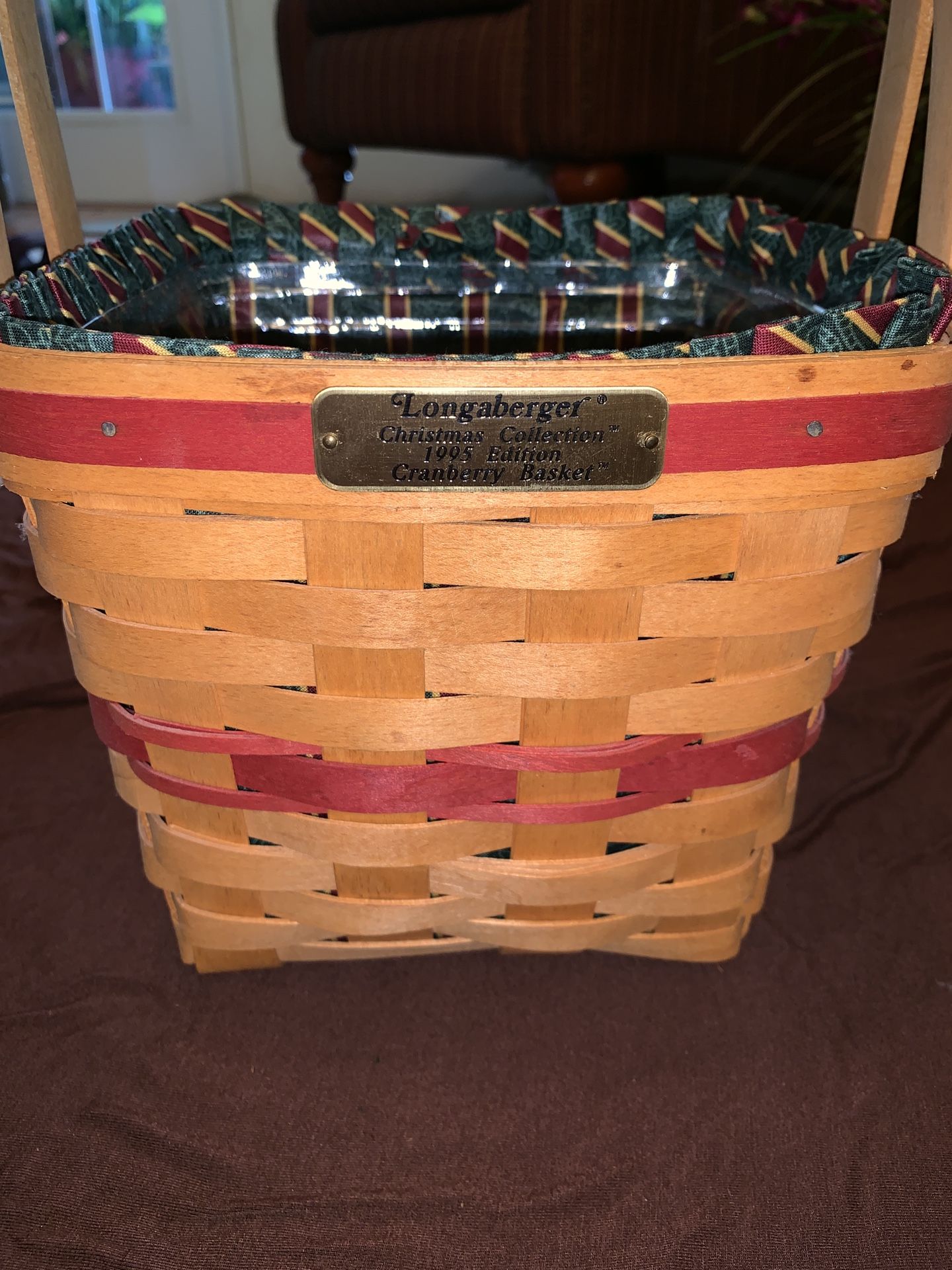 1995 Longaberger Basket Christmas Edition - Cranberry Basket