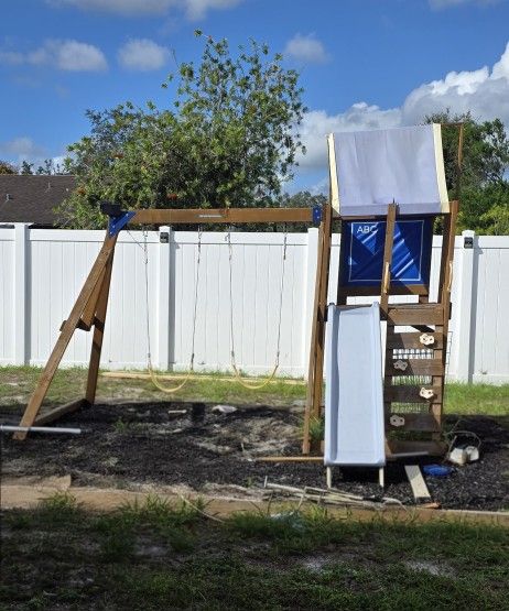 Wooden Playset / Swing Set - Needs Work!!!