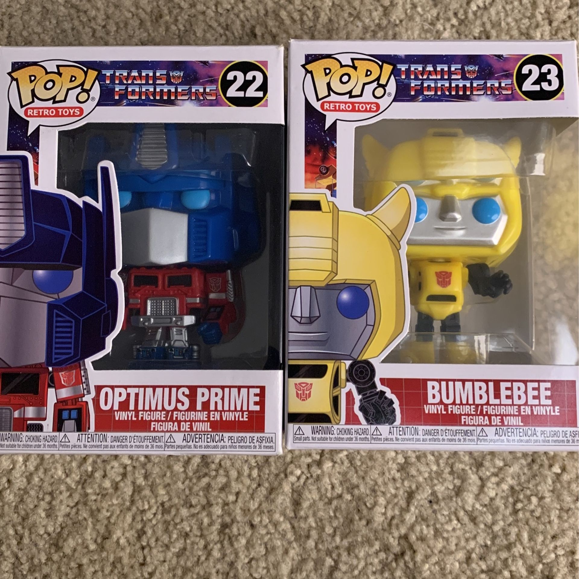 Funko Pop 3 inch Optimus Prime And Bumblebee 22/23