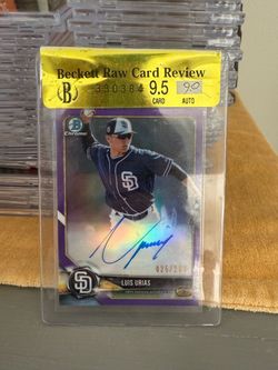 2018 Bowman Chrome Purple Refractor Auto Luis Urias /250 Milwaukee Brewers
