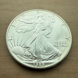 1989 American Silver Eagle $1 Coin With Capsule || *Key Date*