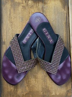 Gina Purple Crystal Embellished Sandals – Size 5.5 Women’s