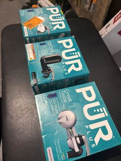 PUR Plus Faucet Mount Filter Chrome Black White Mineral Core Lead Removal