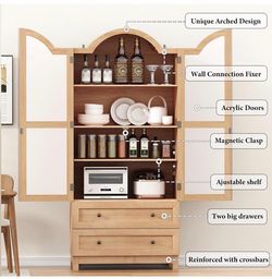 71 Tall Arched Cabinet