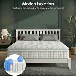 Twin Size Mattress 10 Inch, Hybrid Mattress Bed in a Box, Medium Firm Memory Foam and Individual Poc