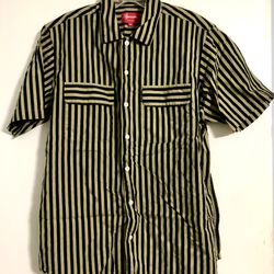 Vintage Supreme Button Up Shirt Sz M Stripe