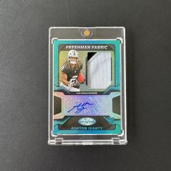 2025 Certified Freshman Fabric Mirror Signatures Ashton Jeanty Teal /199 RC AUTO