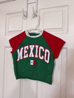 Mexico Graphic Crop T-Shirt