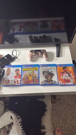 PS4 Game Bundle with Rose Gold Controller